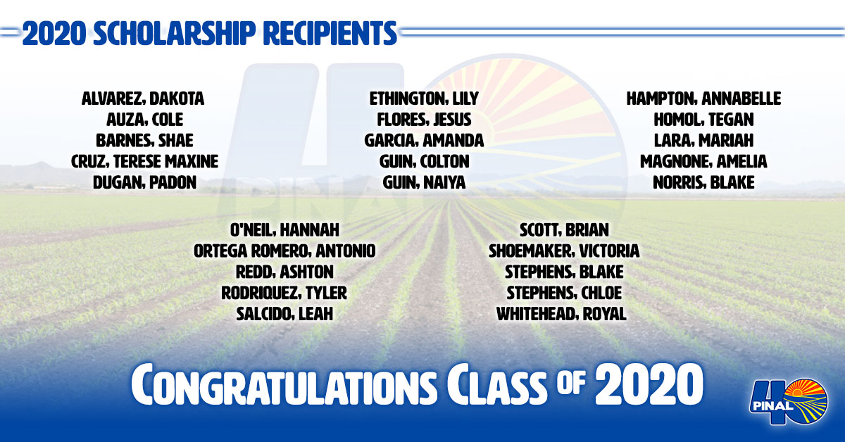 2020 Scholarship Winners